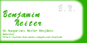 benjamin neiter business card
